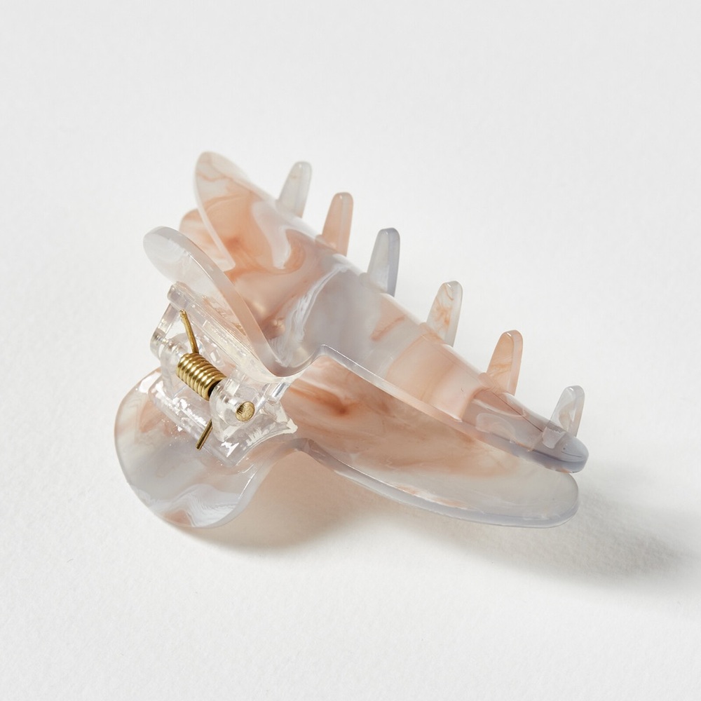 Oliver Bonas Clover Marble Effect Hair Claw